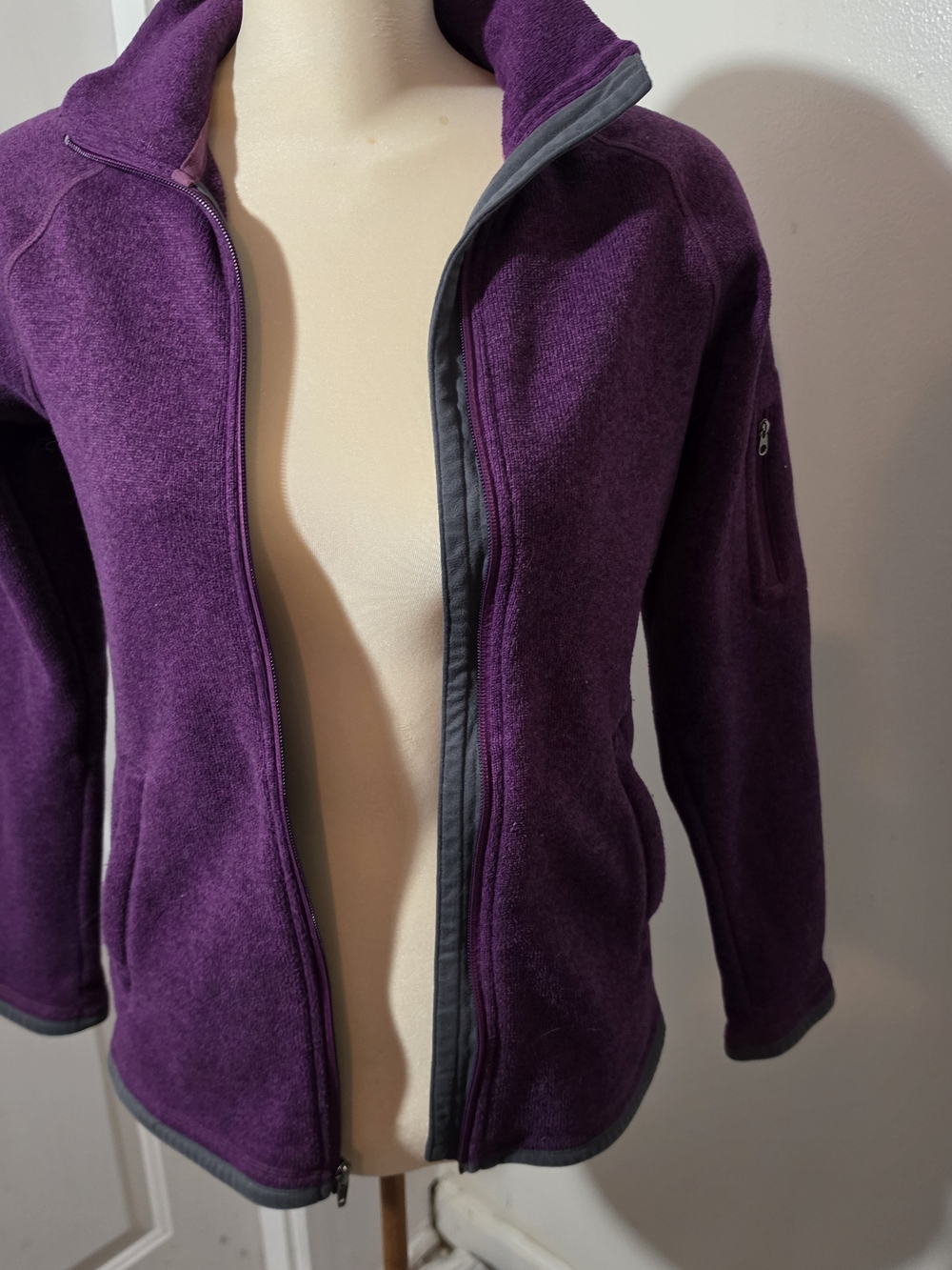 Eastern Mountain Sports Purple Full-Zip Utility Fleece Jacket